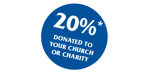 20% donated to your church or charity